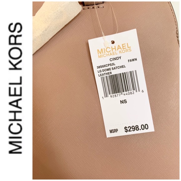 Authentic MK Leather Cindy dome satchel fawn. - Picture 5 of 6